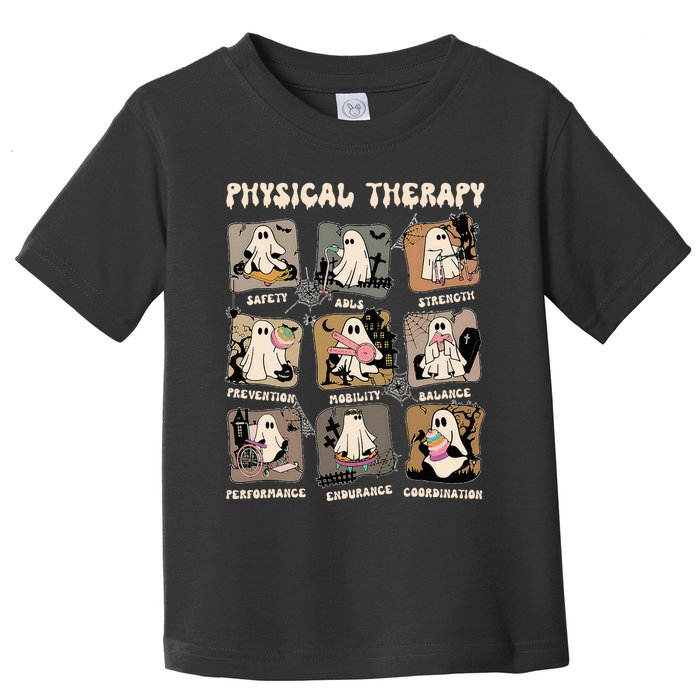 Cute Ghost Physical Therapy PT Physical Therapist Halloween Toddler T-Shirt