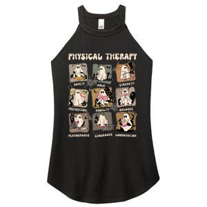 Cute Ghost Physical Therapy PT Physical Therapist Halloween Women's Perfect Tri Rocker Tank