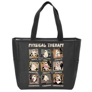 Cute Ghost Physical Therapy PT Physical Therapist Halloween Zip Tote Bag