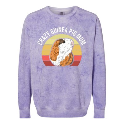 Crazy Guinea Pig Mom Colorblast Crewneck Sweatshirt