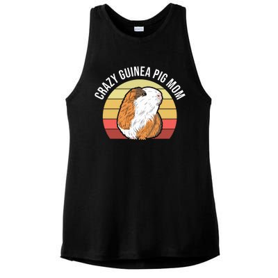 Crazy Guinea Pig Mom Ladies PosiCharge Tri-Blend Wicking Tank