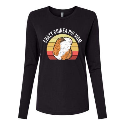 Crazy Guinea Pig Mom Womens Cotton Relaxed Long Sleeve T-Shirt