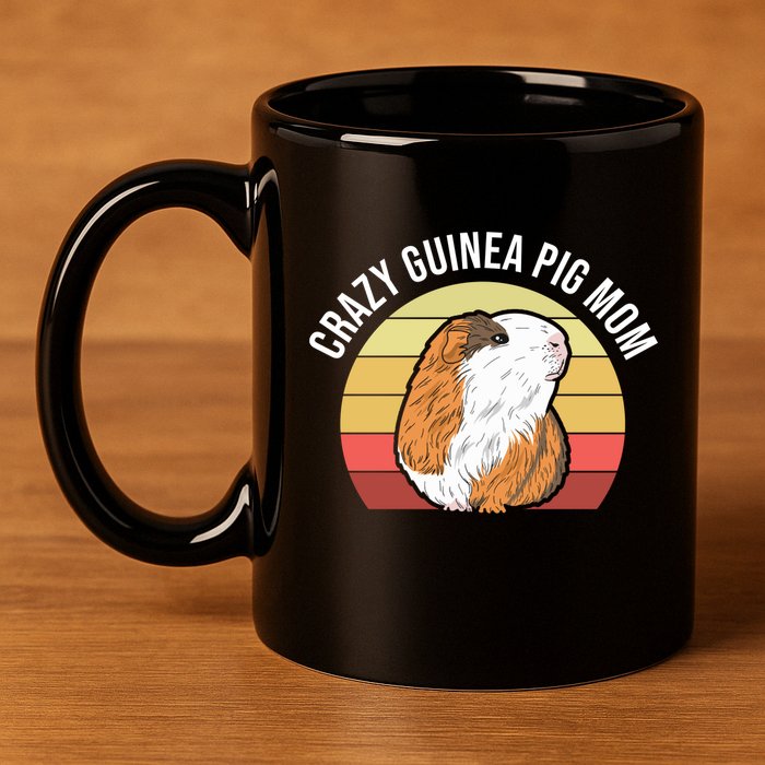 Crazy Guinea Pig Mom 11oz C Handle Ceramic Mug