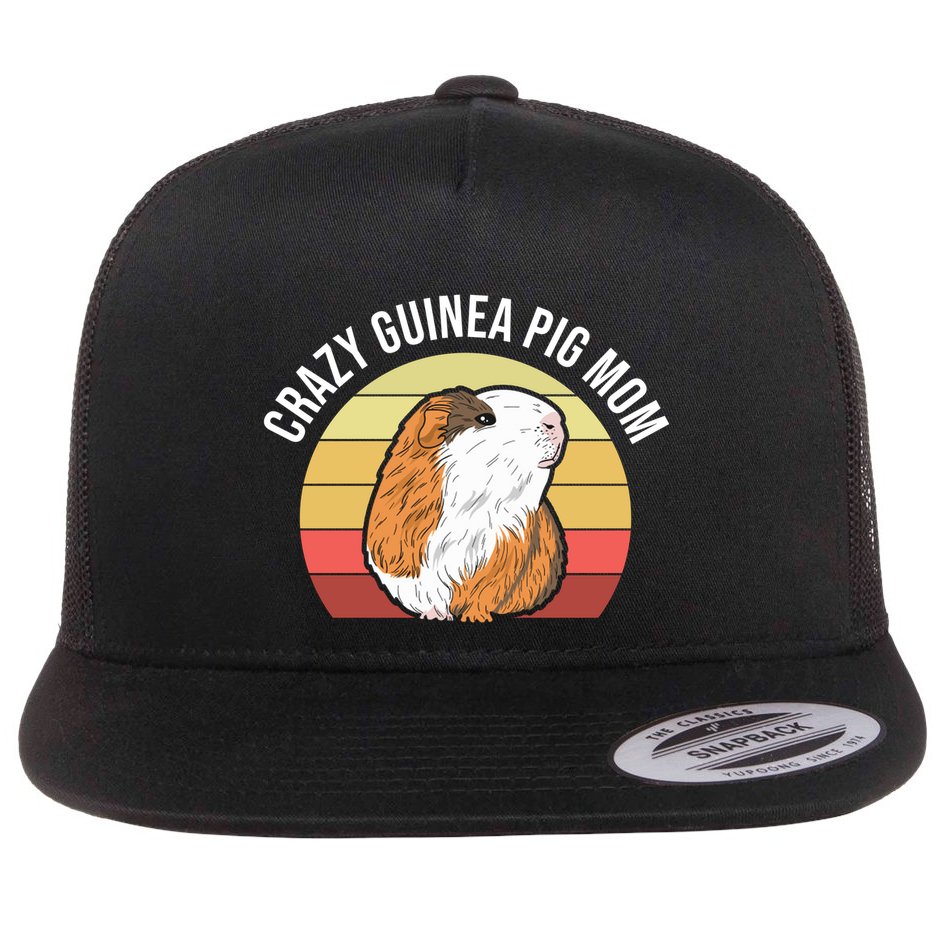Crazy Guinea Pig Mom Flat Bill Trucker Hat