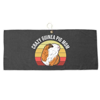 Crazy Guinea Pig Mom Large Microfiber Waffle Golf Towel