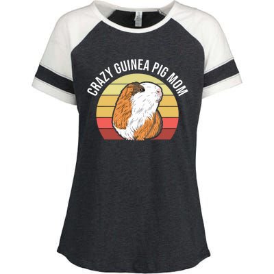 Crazy Guinea Pig Mom Enza Ladies Jersey Colorblock Tee