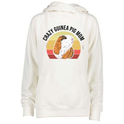 Crazy Guinea Pig Mom Womens Funnel Neck Pullover Hood