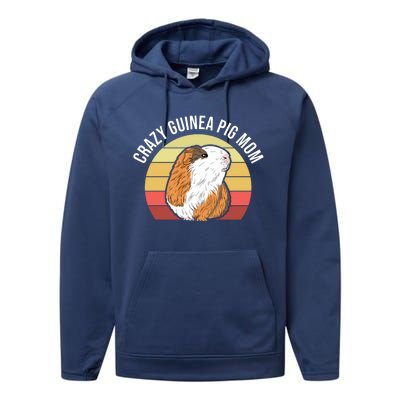 Crazy Guinea Pig Mom Performance Fleece Hoodie