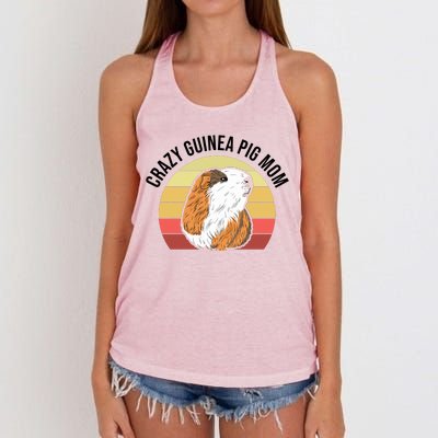 Crazy Guinea Pig Mom Women's Knotted Racerback Tank