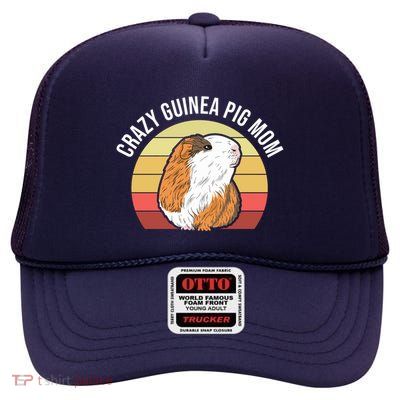 Crazy Guinea Pig Mom High Crown Mesh Back Trucker Hat