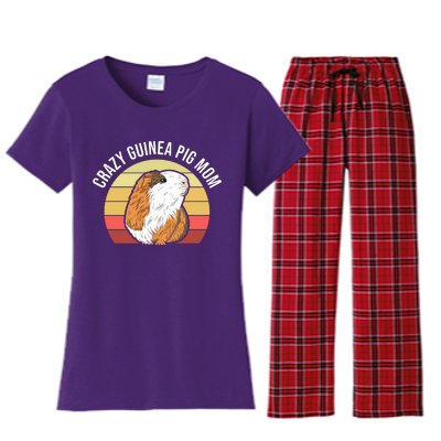 Crazy Guinea Pig Mom Women's Flannel Pajama Set