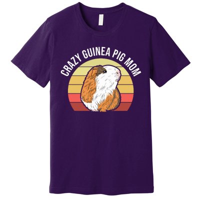 Crazy Guinea Pig Mom Premium T-Shirt