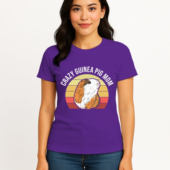 Crazy Guinea Pig Mom Womens T-Shirt
