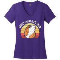 Crazy Guinea Pig Mom Women's V-Neck T-Shirt