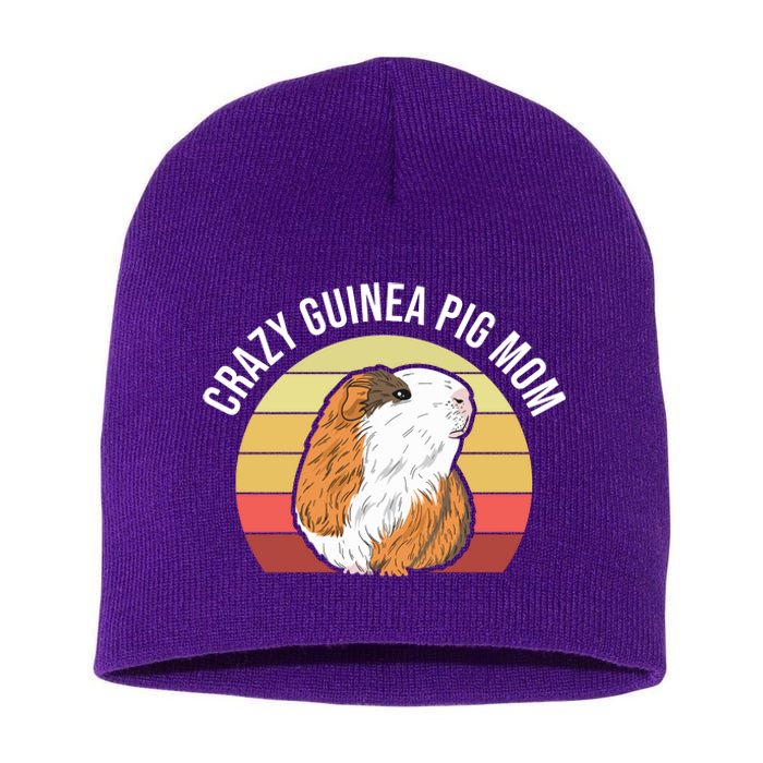 Crazy Guinea Pig Mom Short Acrylic Beanie