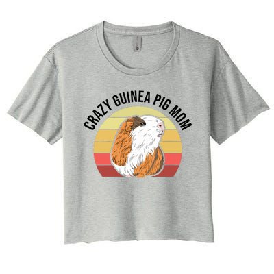 Crazy Guinea Pig Mom Women's Crop Top Tee