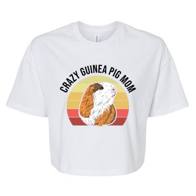 Crazy Guinea Pig Mom Bella+Canvas Jersey Crop Tee