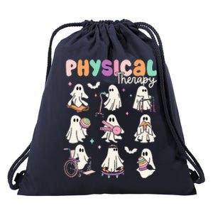 Cute Ghost Physical Therapy PT Physical Therapist Halloween Drawstring Bag