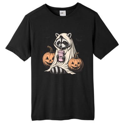 Cute Ghost Pumpkin Halloween Raccoon Costume Raccoon Lovers Tall Fusion ChromaSoft Performance T-Shirt