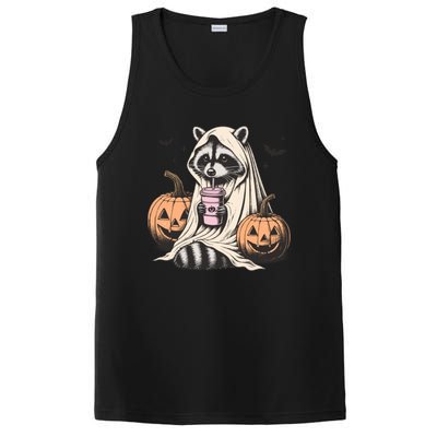 Cute Ghost Pumpkin Halloween Raccoon Costume Raccoon Lovers PosiCharge Competitor Tank