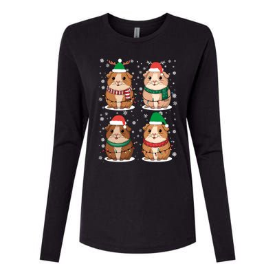 Cute Guinea Pigs Family Matching Christmas Gift Womens Cotton Relaxed Long Sleeve T-Shirt