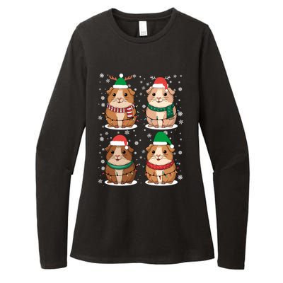 Cute Guinea Pigs Family Matching Christmas Gift Womens CVC Long Sleeve Shirt