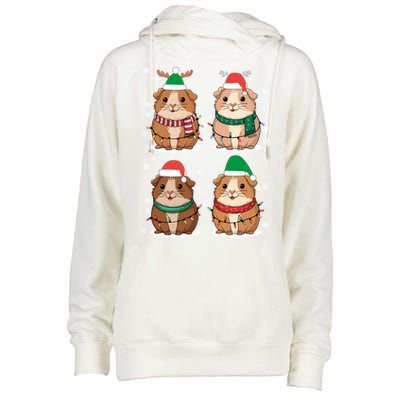 Cute Guinea Pigs Family Matching Christmas Gift Womens Funnel Neck Pullover Hood