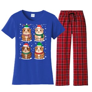 Cute Guinea Pigs Family Matching Christmas Gift Women's Flannel Pajama Set