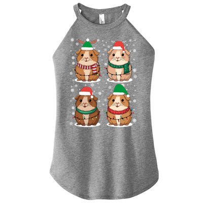 Cute Guinea Pigs Family Matching Christmas Gift Women's Perfect Tri Rocker Tank