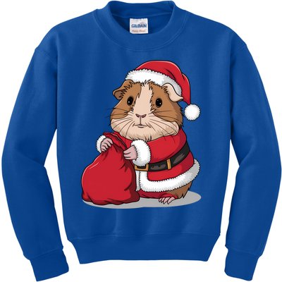 Cute Guinea Pig Christmas Santa Claus Kids Sweatshirt