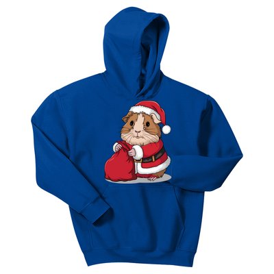 Cute Guinea Pig Christmas Santa Claus Kids Hoodie