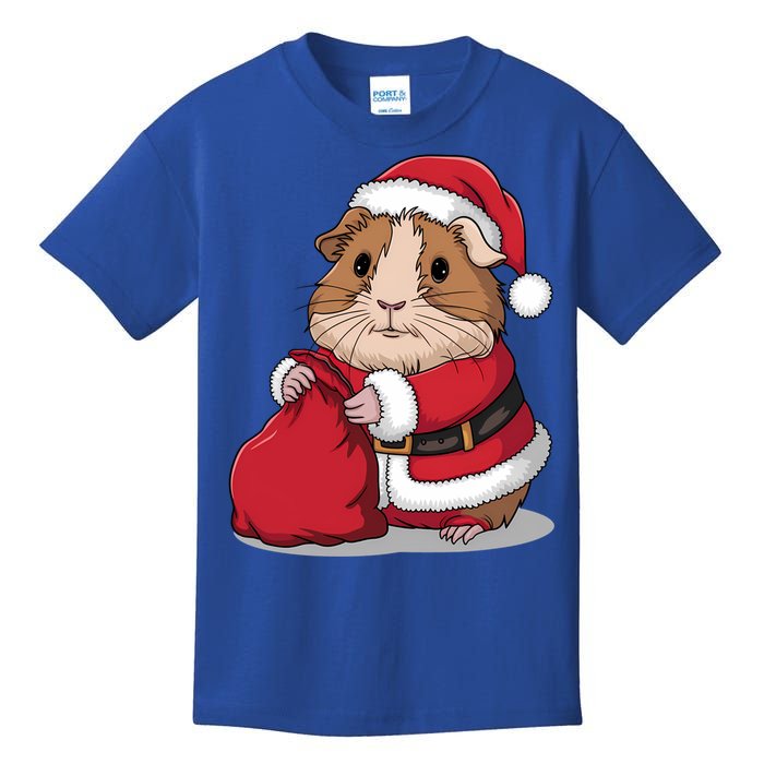 Cute Guinea Pig Christmas Santa Claus Kids T-Shirt