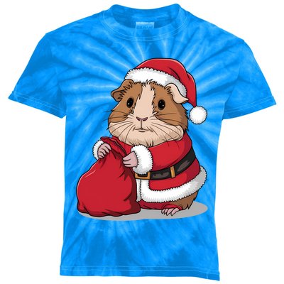 Cute Guinea Pig Christmas Santa Claus Kids Tie-Dye T-Shirt