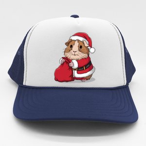 Cute Guinea Pig Christmas Santa Claus Trucker Hat