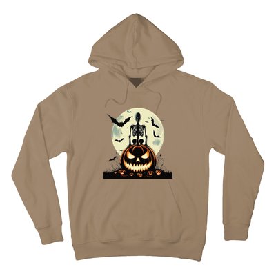 Cute Goth Pumpkin Head Skeleton For Autumn Lovers Hoodie