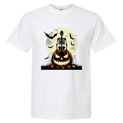 Cute Goth Pumpkin Head Skeleton For Autumn Lovers Garment-Dyed Heavyweight T-Shirt