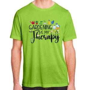 Cool Garden Plant Owner Gardening Is My Therapy Funny Saying Adult ChromaSoft Performance T-Shirt