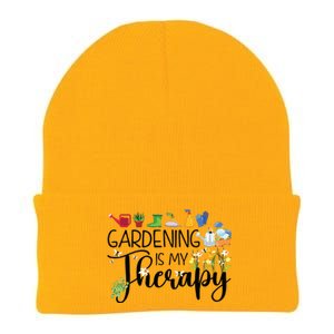 Cool Garden Plant Owner Gardening Is My Therapy Funny Saying Knit Cap Winter Beanie