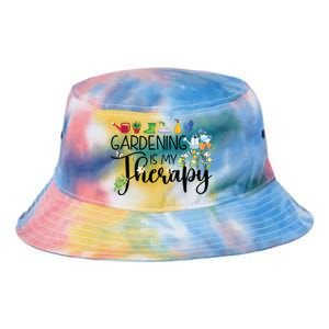 Cool Garden Plant Owner Gardening Is My Therapy Funny Saying Tie Dye Newport Bucket Hat