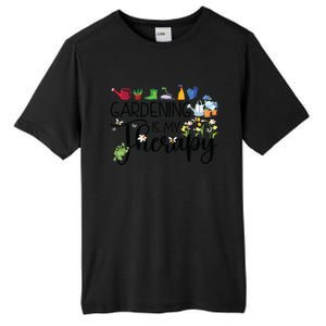 Cool Garden Plant Owner Gardening Is My Therapy Funny Saying Tall Fusion ChromaSoft Performance T-Shirt