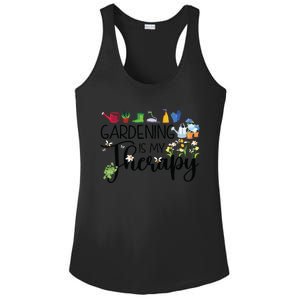 Cool Garden Plant Owner Gardening Is My Therapy Funny Saying Ladies PosiCharge Competitor Racerback Tank