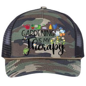 Cool Garden Plant Owner Gardening Is My Therapy Funny Saying Retro Rope Trucker Hat Cap