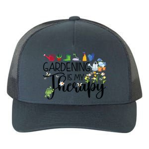 Cool Garden Plant Owner Gardening Is My Therapy Funny Saying Yupoong Adult 5-Panel Trucker Hat