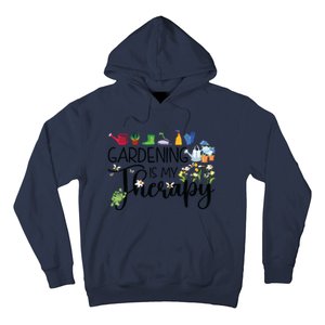 Cool Garden Plant Owner Gardening Is My Therapy Funny Saying Hoodie