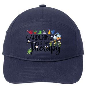 Cool Garden Plant Owner Gardening Is My Therapy Funny Saying 7-Panel Snapback Hat