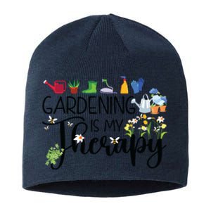 Cool Garden Plant Owner Gardening Is My Therapy Funny Saying Sustainable Beanie