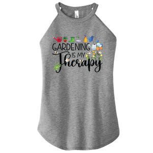 Cool Garden Plant Owner Gardening Is My Therapy Funny Saying Women's Perfect Tri Rocker Tank