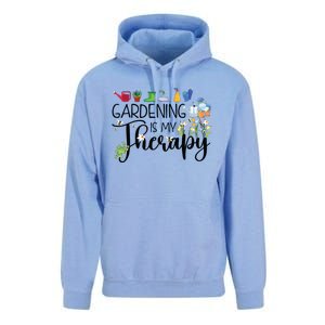 Cool Garden Plant Owner Gardening Is My Therapy Funny Saying Unisex Surf Hoodie