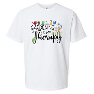 Cool Garden Plant Owner Gardening Is My Therapy Funny Saying Sueded Cloud Jersey T-Shirt