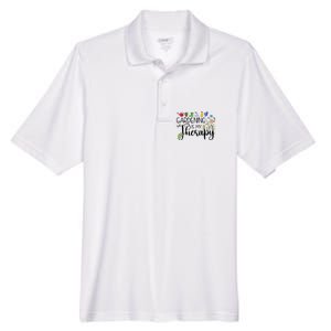 Cool Garden Plant Owner Gardening Is My Therapy Funny Saying Men's Origin Performance Pique Polo